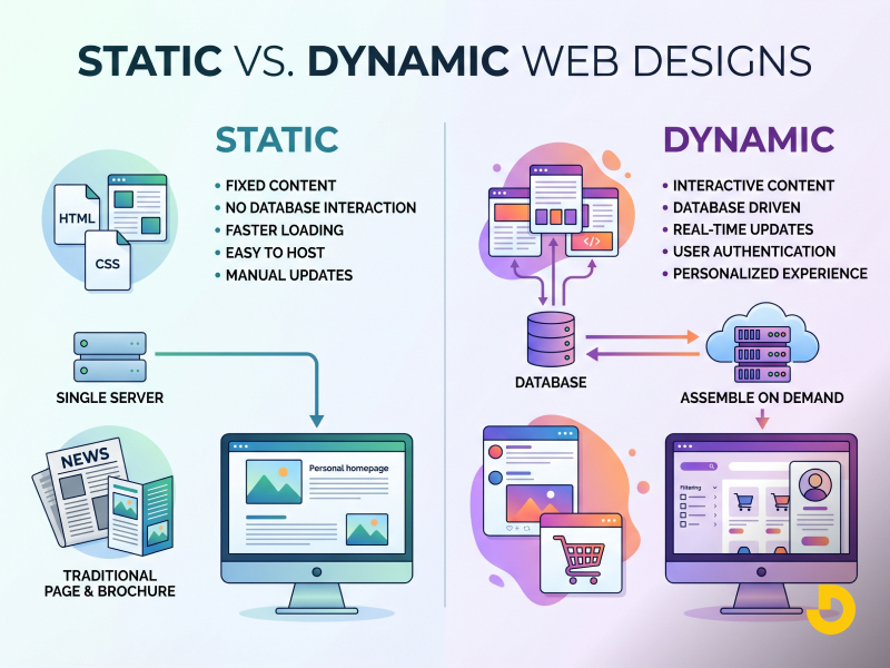 Static vs. Dynamic Web Designs